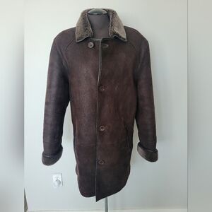Shearling leather coat size L